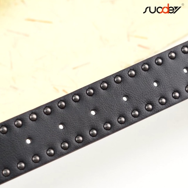 SUOSDEY Women Leather Rivets Belts for Jeans Pants Dresses Studded
